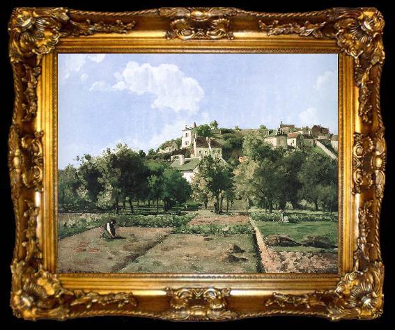 framed  Camille Pissarro Pang plans Schwarz, secret garden homes, ta009-2